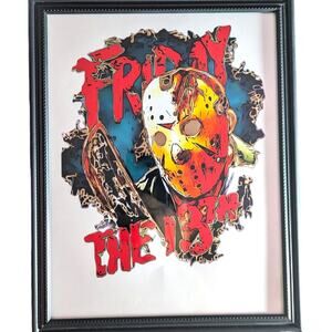 Friday The 13th Wall Art Home Decor Game Room Office Brand New Frame Included